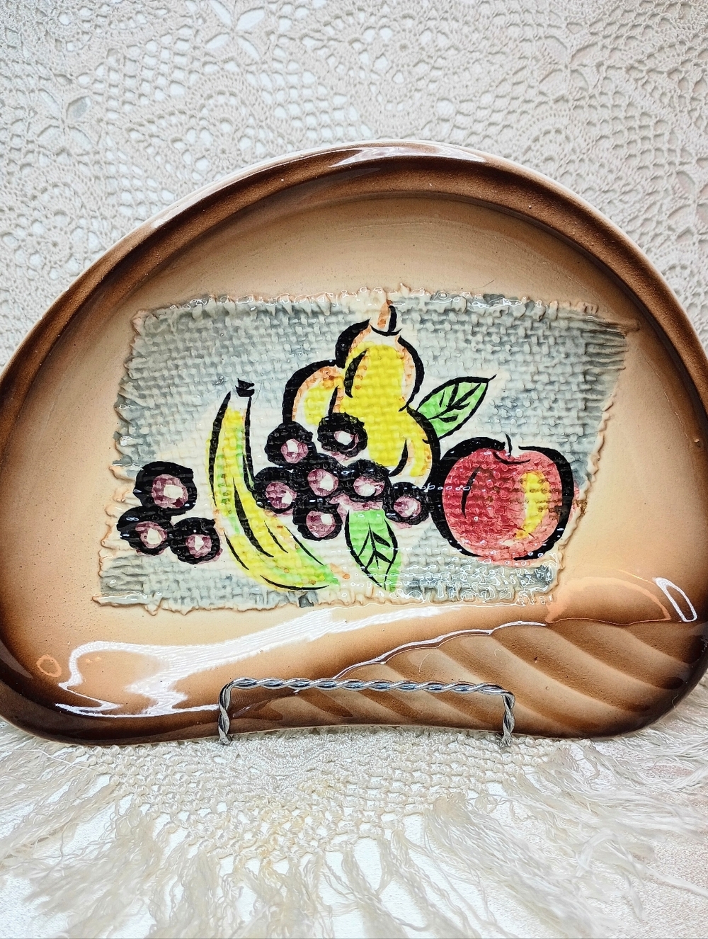 Ucagco Hand-Painted Ceramic Decorative Fruit Plate